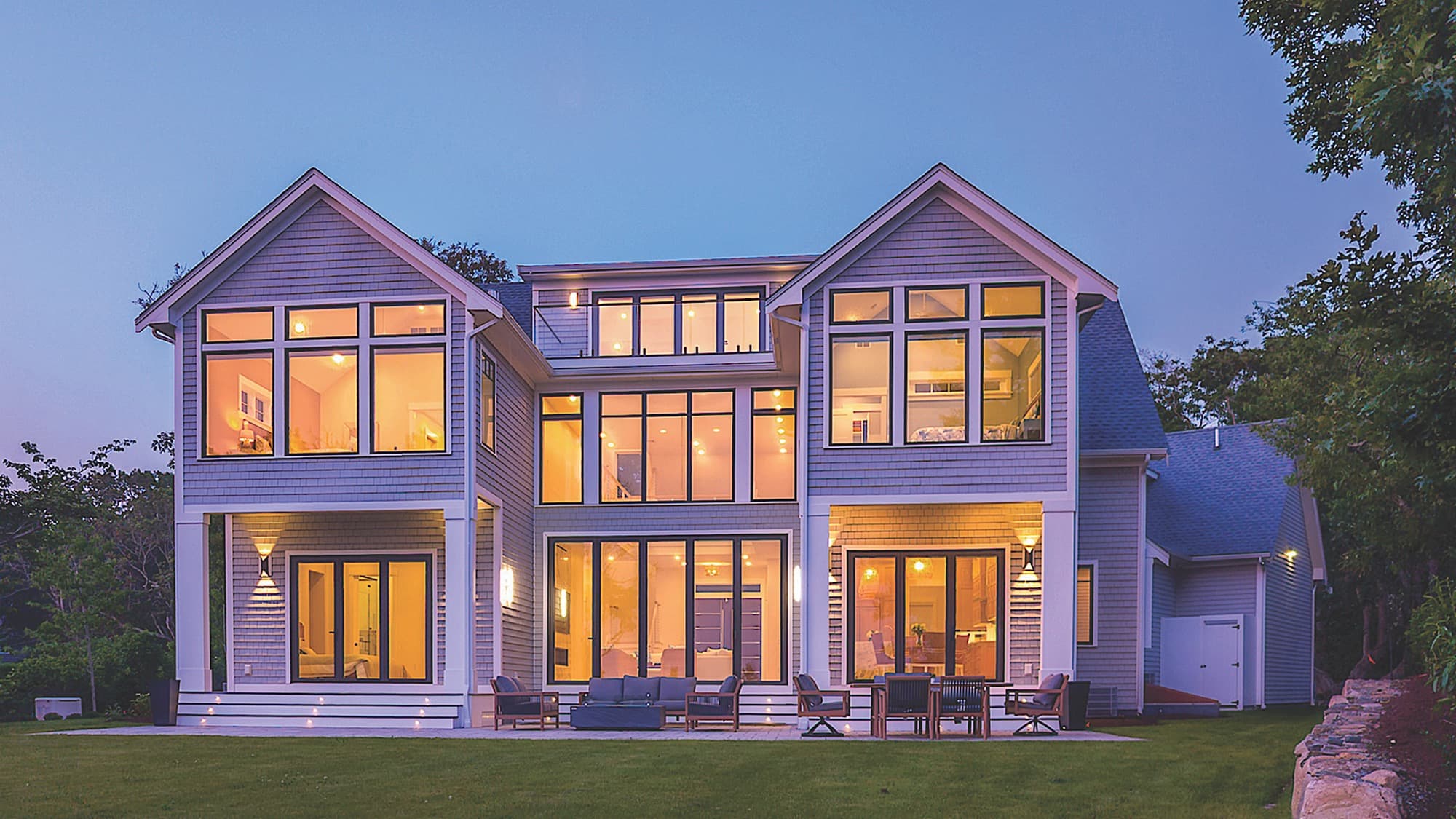 Custom home exterior by Longfellow Design Build